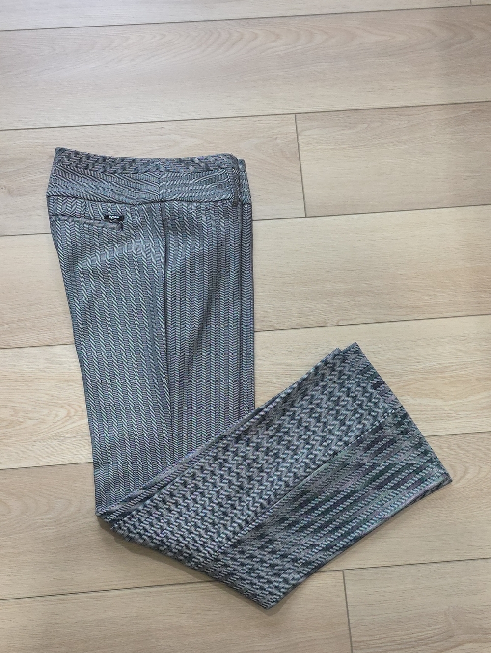 Express Editor Pinstripe Dress Pants with Subtle Multicolor Stripe